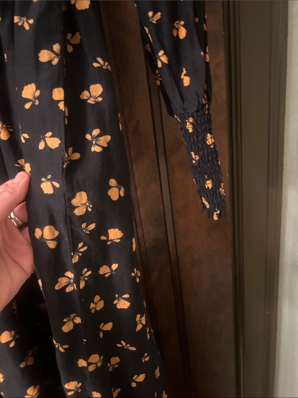 GANNI Women's Black Maxi Dress with 🍊 Floral Print - Picture 6 of 12